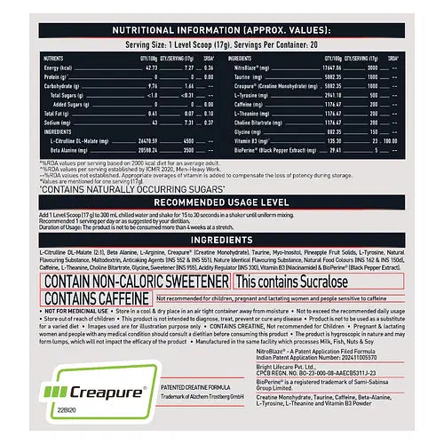 Wrathx Pre Workout | Muscleblaze