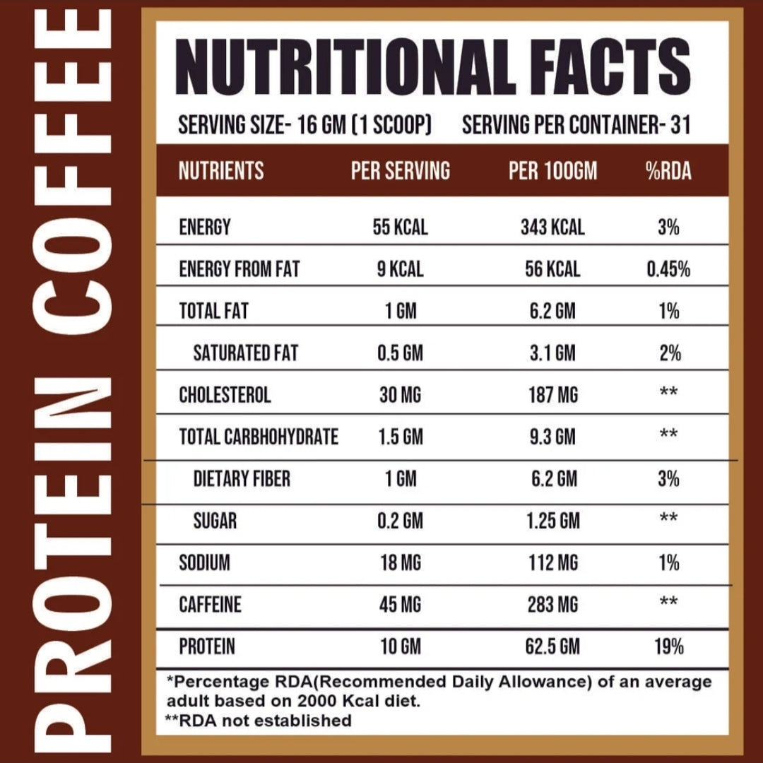 Ripped up Nutrition Protein Coffee