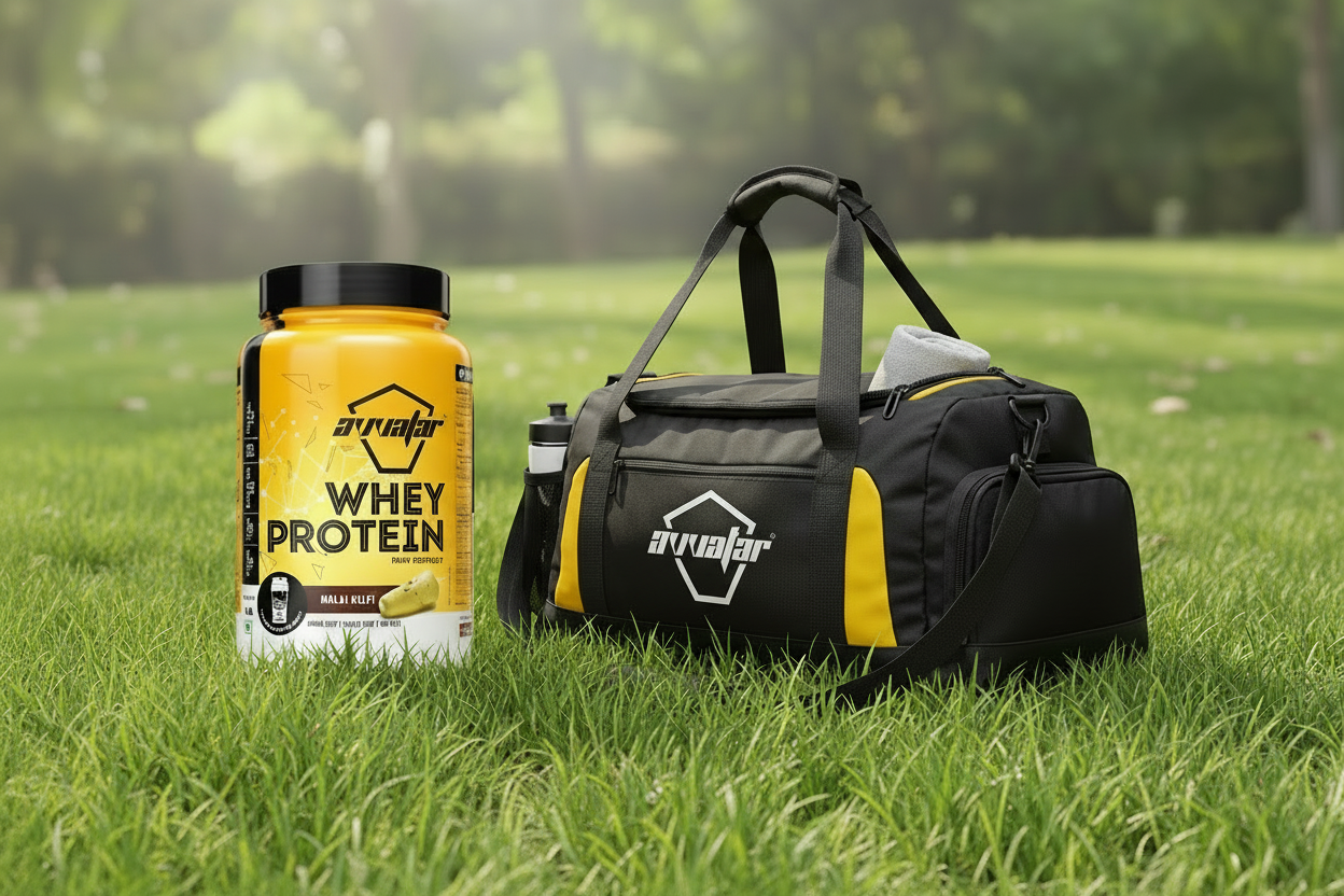 Avvatar Whey Protein+Avvatar Gym Bag