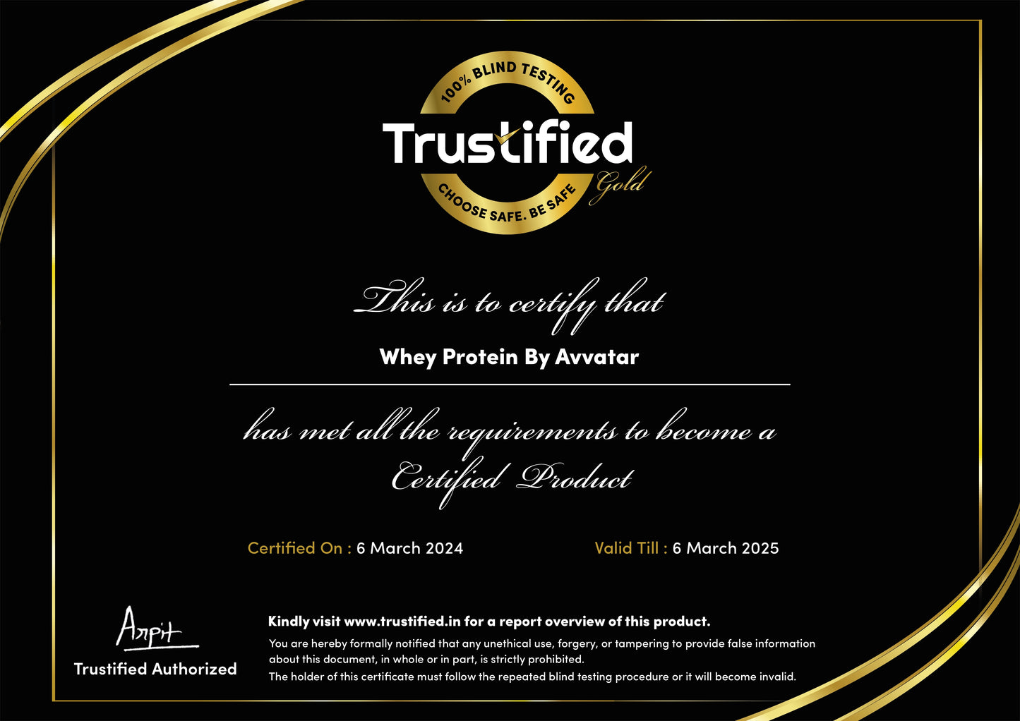 Avvatar Whey Protein Concentrate