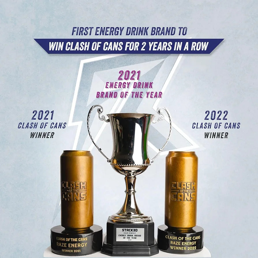 RAZE Energy Drink | BCAA+Electrolytes+Caffeine Based Instant Energy Drink