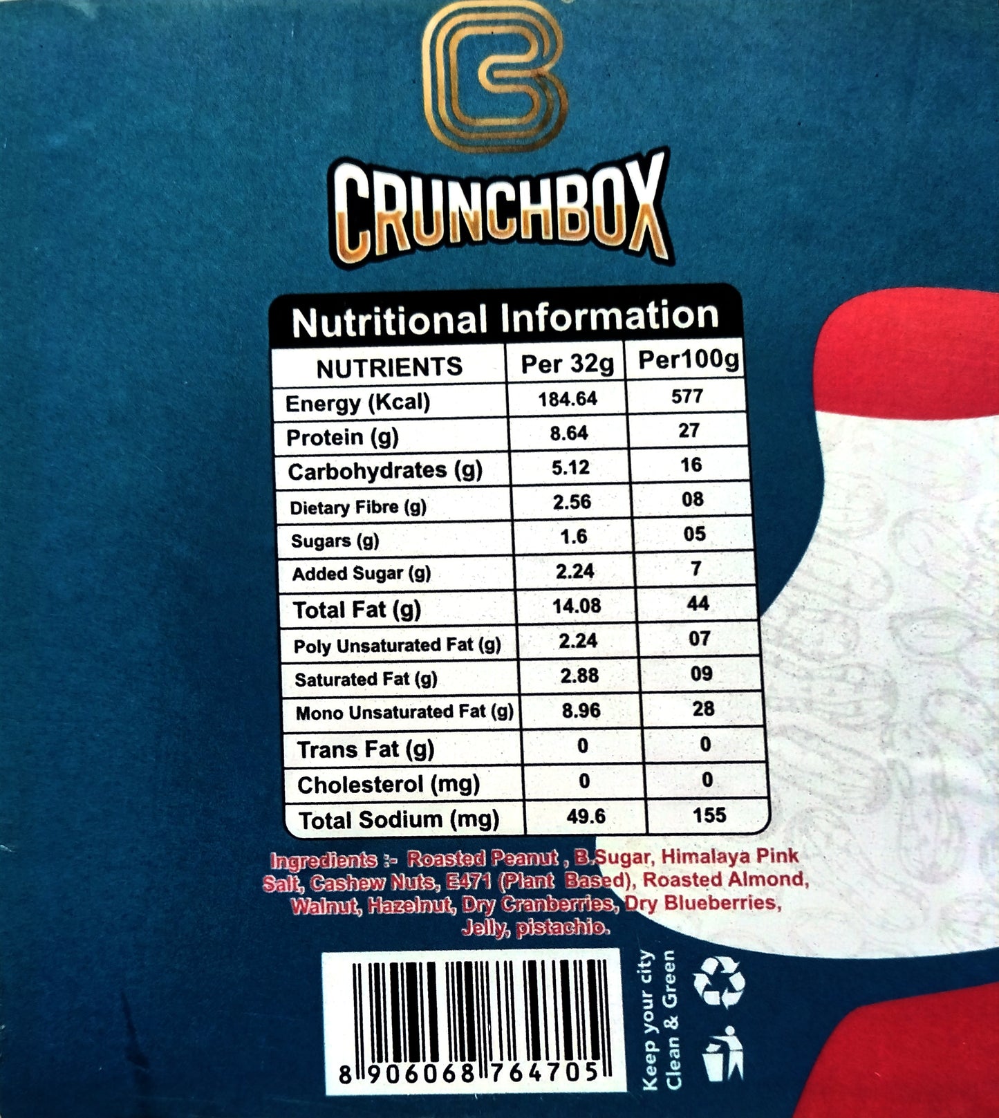 Crunchbox America Nuts & Berries Premium Peanut Butter