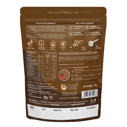 Pintola High Protein Chocolate Oats