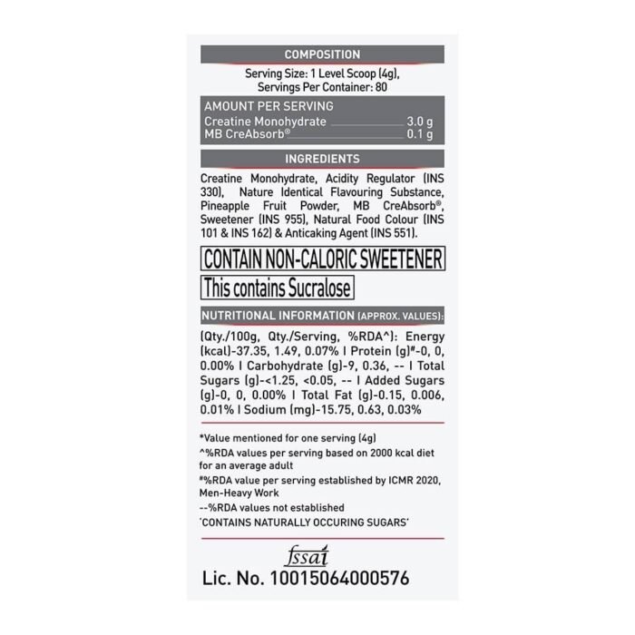 Muscleblaze CREAMP Creatine Monohydrate - Image 4