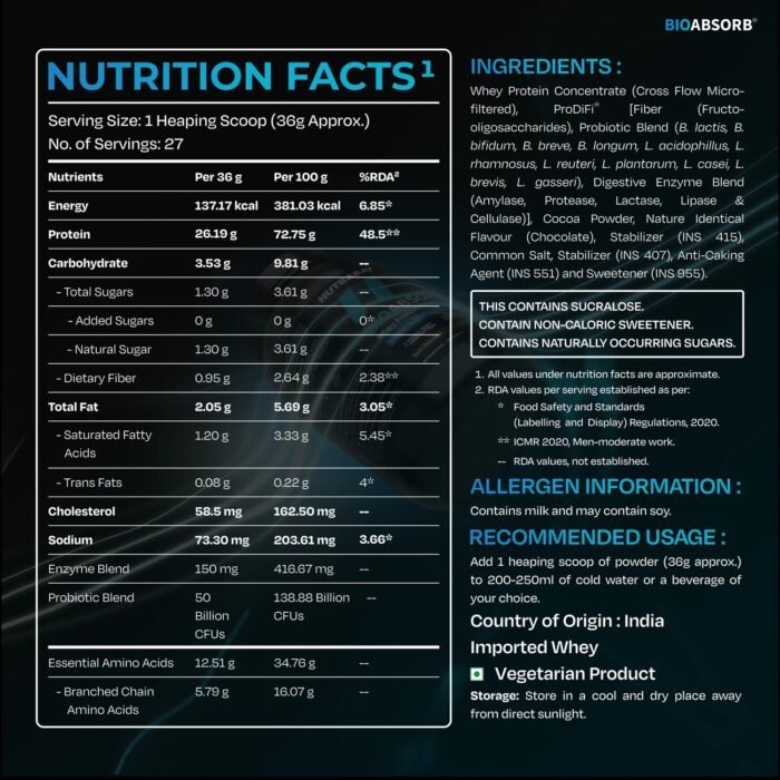Nutrabay BioAbsorb™ Whey Protein | ProDiFi™ Blend for Better Absorption - Image 4