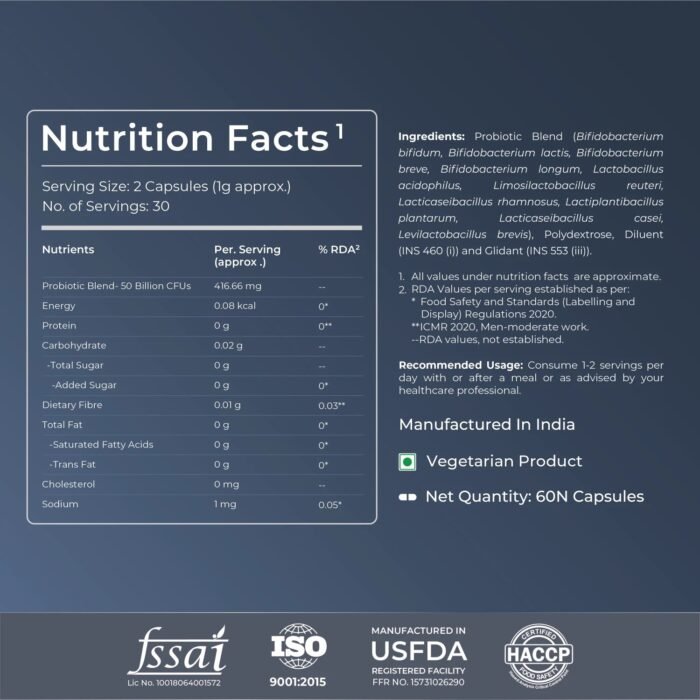 Nutrabay Wellness Pre & Probiotic Digestive Support - 50 Billion CFUs - Image 2