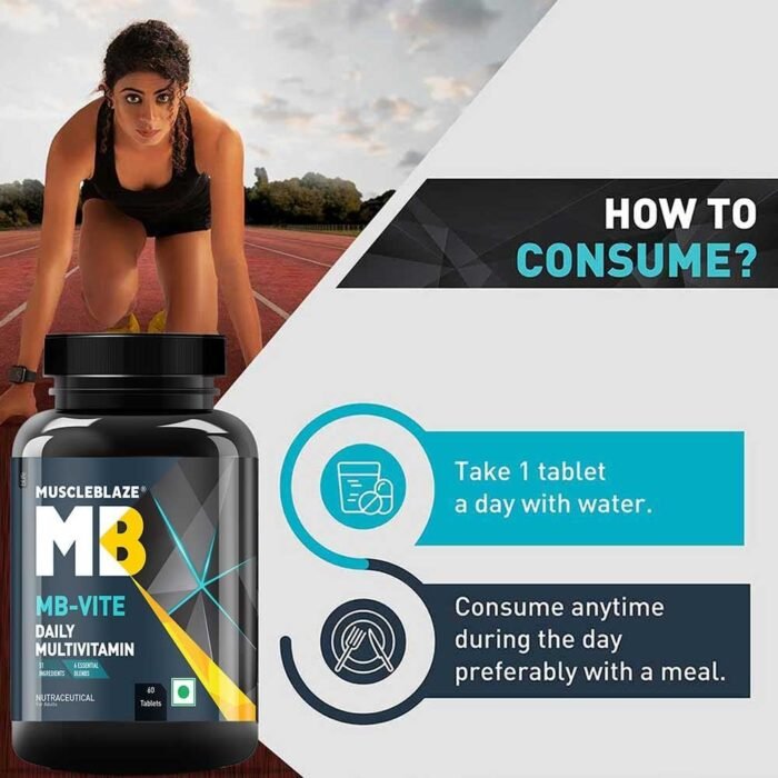 MuscleBlaze MB-VITE Daily Multivitamin, for Enhanced Energy, Stamina & Gut Health - Image 4