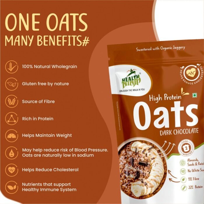 Health Ninja High Protein Dark Chocolate Oats - Image 2