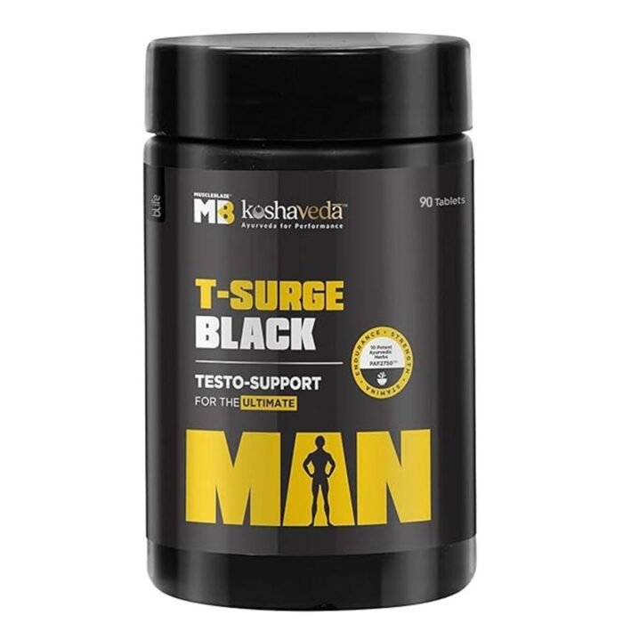 Muscleblaze T-Surge Black | Testo Support for the Ultimate MAN - Image 5