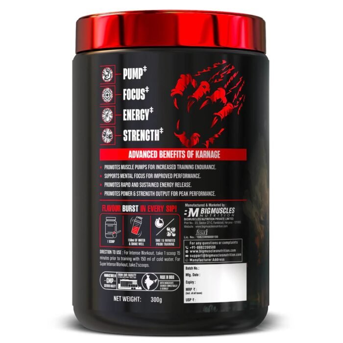 Big Muscles Karnage Red | King of Pre-Workouts - Image 5