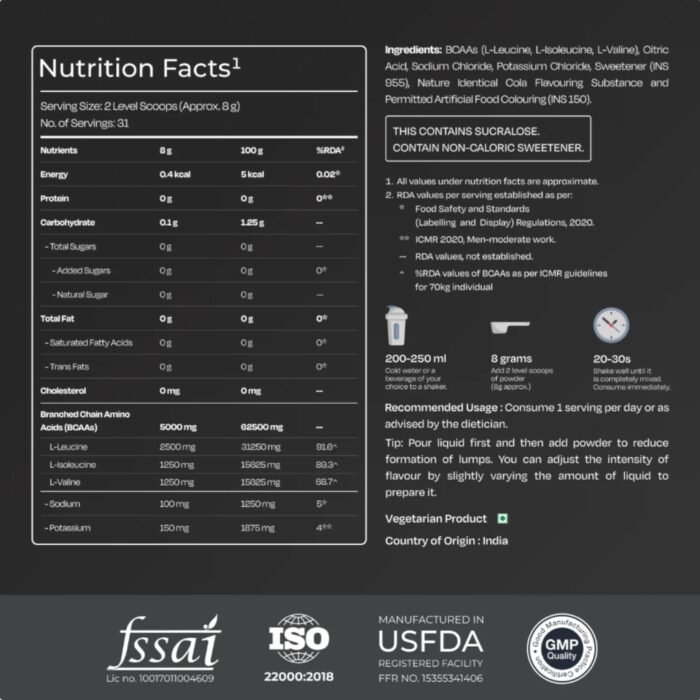 Nutrabay Gold BCAA 2:1:1 with Electrolytes - Image 2