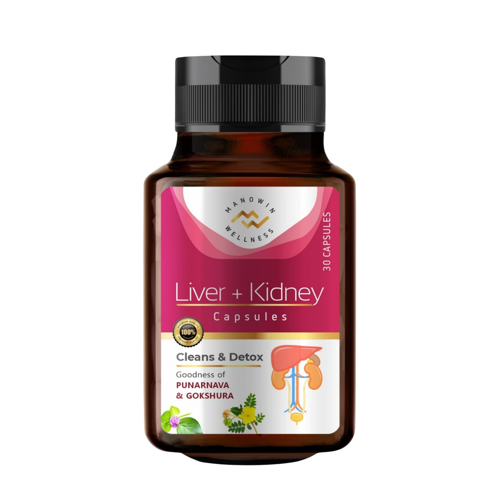 2026/06/1000260162.jpg Manowin Wellness Liver + Kidney Support Capsules - Image 1