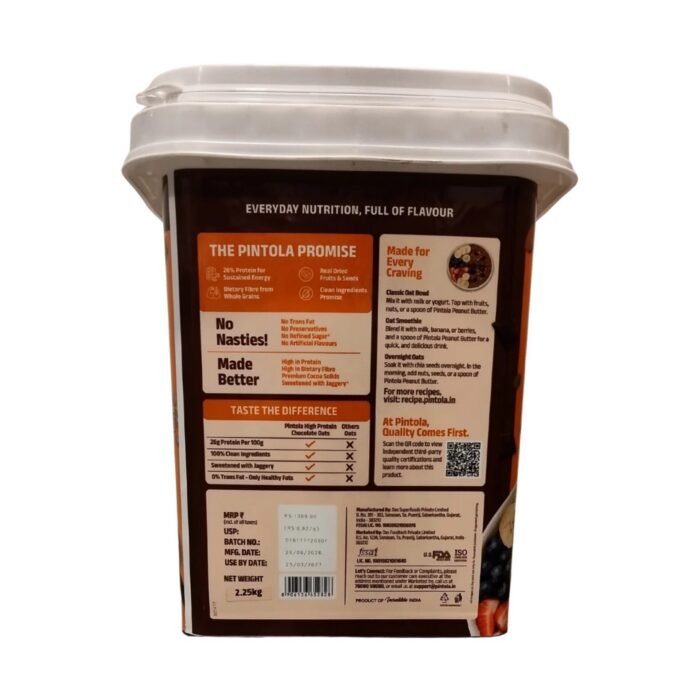 Pintola High Protein Dark Chocolate Oats Bucket - Image 3