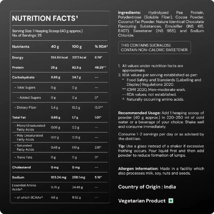 Nutrabay Hydrolyzed Gold Pea Protein - Image 2