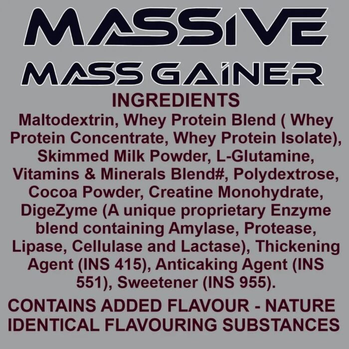 Ripped Up Nutrition Massive Mass Gainer - Image 3